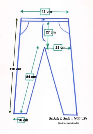 Scotch & Soda Skim. Pantalón vaquero gris. W33 L34