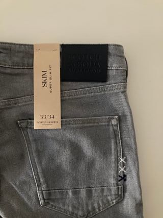 Scotch & Soda Skim. Pantalón vaquero gris. W33 L34