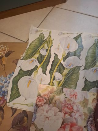 Carte per decoupage 4+3 soggetti floreali