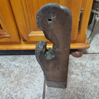 Aplique Cristo Orante Madera Antiguo