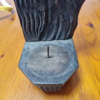 Aplique Cristo Orante Madera Antiguo