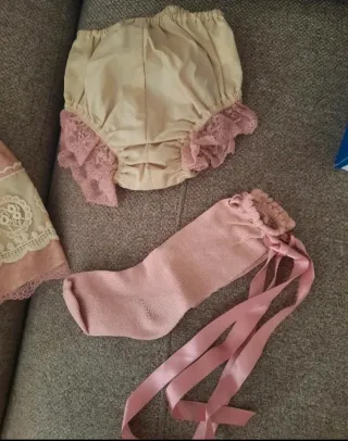 Lote vestido ceremonia niña 12/18 meses