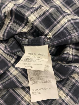 Camisa Emporio Armani Cuadros Talla M