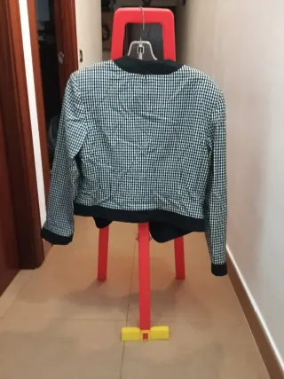 Blazer cuadros blanco y negro