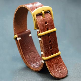 Correa NATO cuero lujo – Rolex,Omega,Seiko,Festina