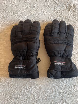 Guantes Thinsulate Impermeables Adulto Negros