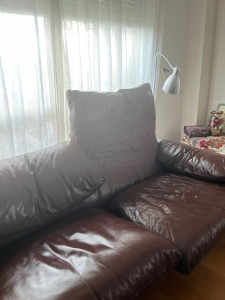 Divano Maralunga 3-4 posti in pelle marrone