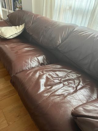 Divano Maralunga 3-4 posti in pelle marrone
