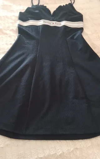 Vestido Tommy Jeans Negro Tirantes Volantes