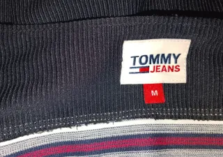 Vestido Tommy Jeans Negro Tirantes Volantes