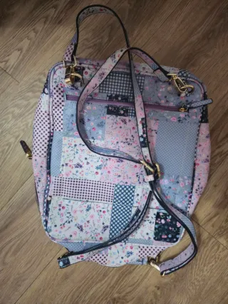 Mochila gran capacidad floral patchwork