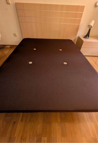 OPORTUNIDAD! Base tapizada 135x190cm ¡como nueva!