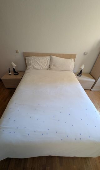 OPORTUNIDAD! Base tapizada 135x190cm ¡como nueva!