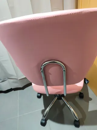 Silla Escritorio Rosa Piel Sintética