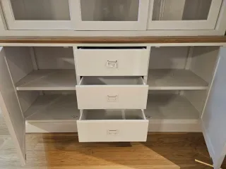 Vitrina Aparador Alacena Comedor de madera blanca