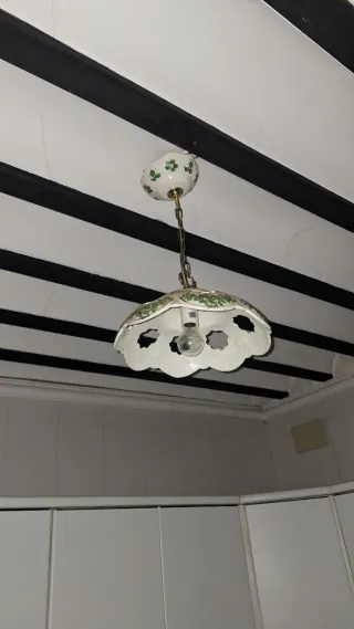 Lámpara techo cerámica esmaltada vintage