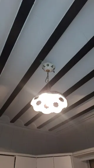 Lámpara techo cerámica esmaltada vintage