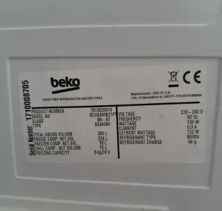 Bandeja Cajón hielo Frigorífico Beko