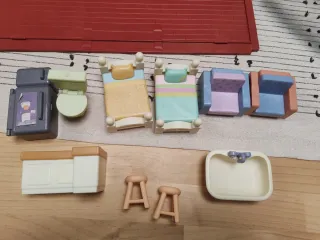 Casa Bluey con familia y accesorios