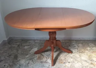 Mesa de comedor (extensible)redonda de madera