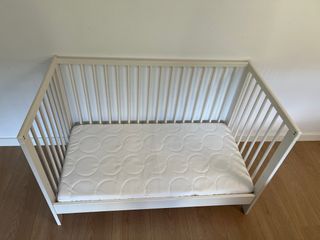 Cuna Gulliver Blanca 60x120 + Colchón