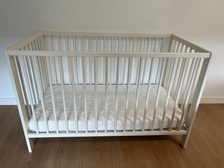 Cuna Gulliver Blanca 60x120 + Colchón