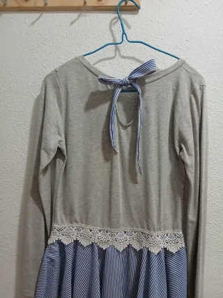 Camisa de manga larga mujer gris