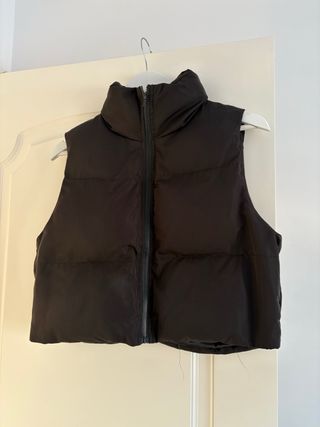 Chaleco acolchado negro Shein