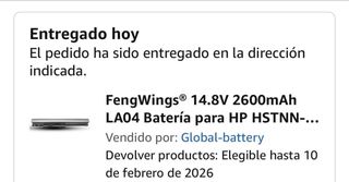 Portátil HP i3 8GB RAM SSD 240GB Batería Nueva