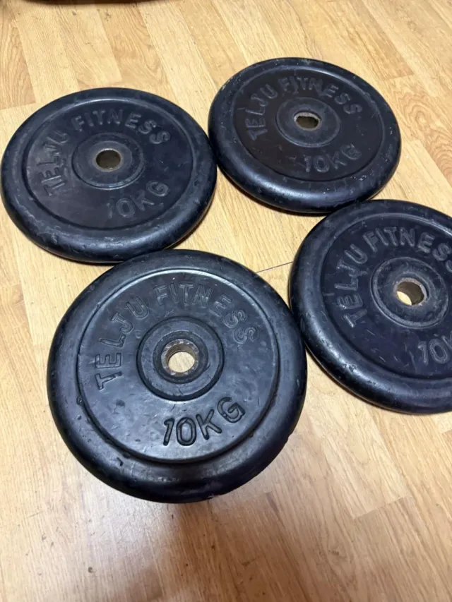 4 Discos de Gimnasio Telju Fitness 10kg 28mm