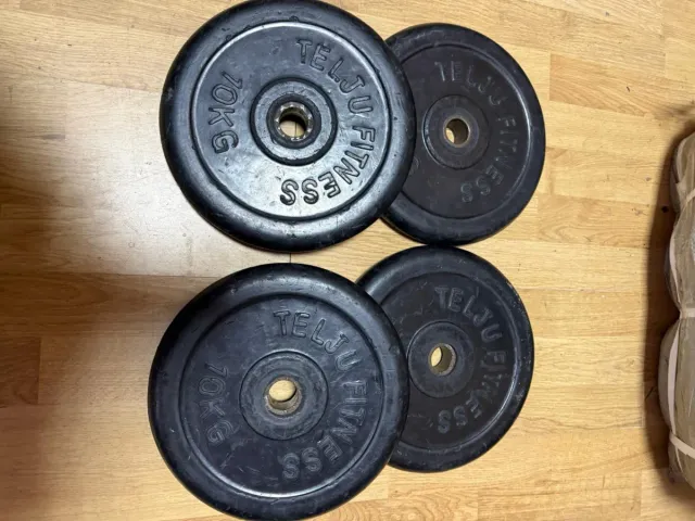 4 Discos de Gimnasio Telju Fitness 10kg 28mm