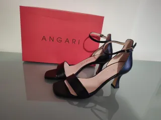 Sandalias Angari Piel Negras Talla 37