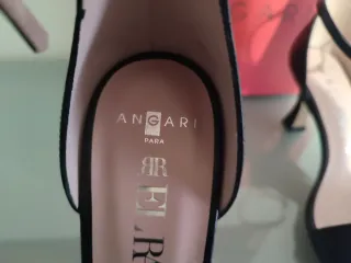 Sandalias Angari Piel Negras Talla 37