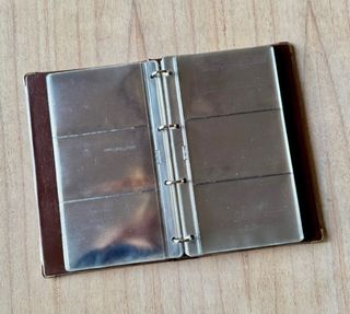 Tarjetero Organizador Vintage Marrón