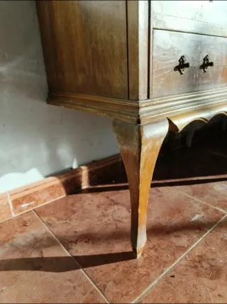Mesita de noche antigua madera para restaurar