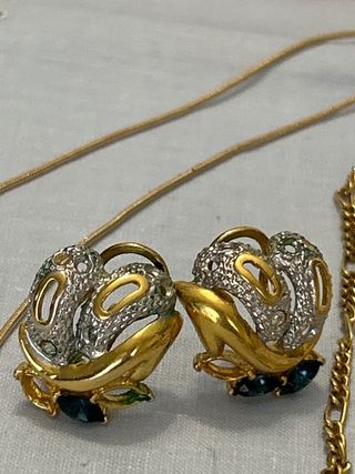 Lote Bisutería Antigua Dorada