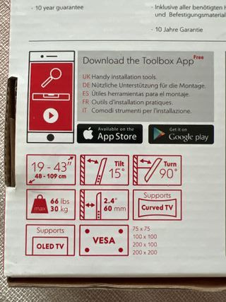 Soporte Pared TV ONE FOR ALL 19-43