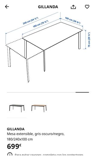 Mesa de comedor Gillanda