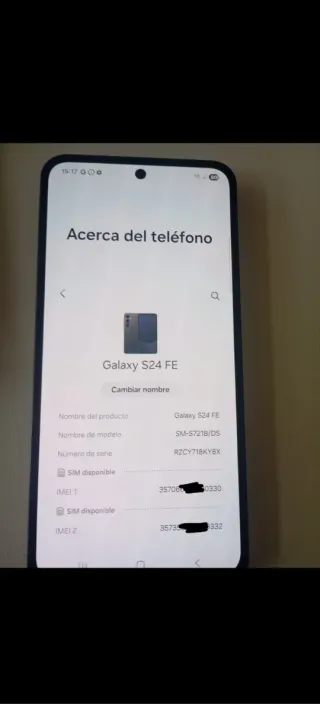 Samsung S24 FE 128GB color Graphite (negro) Nuevo