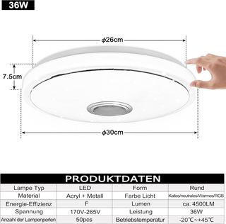 Lampada soffitto LED 36W dimmerabile 36W LA016
