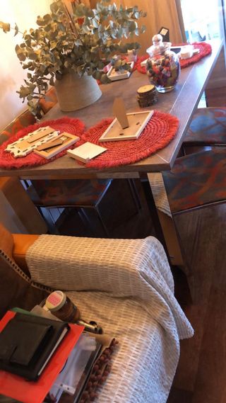 Mesa de comedor madera y aluminio