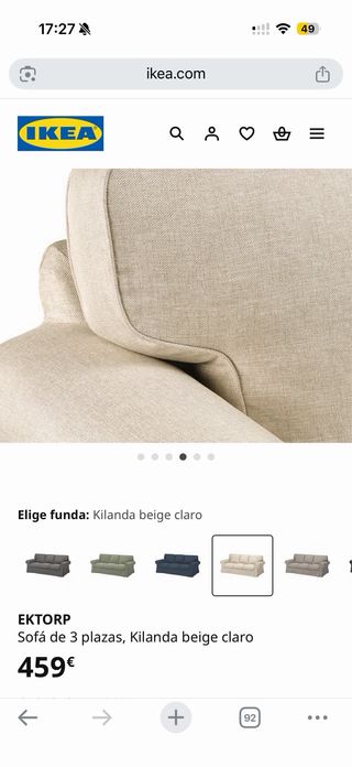 Divano a 3 posti IKEA Hillared beige