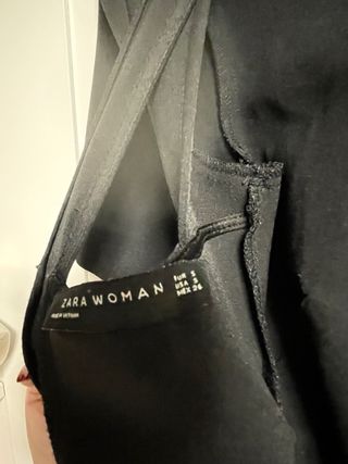 Vestido Negro Zara Talla S