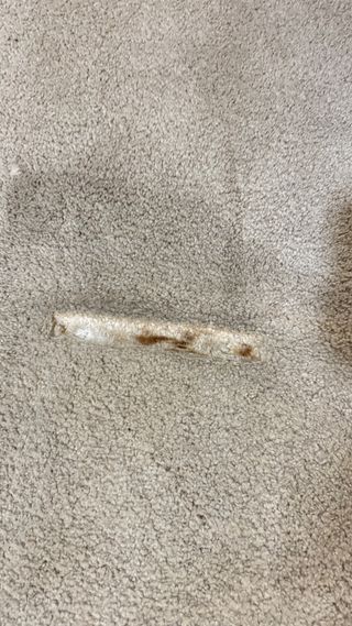 Alfombra beige de pelitos