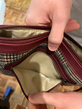 Bolso de mano con estampado de cuadros