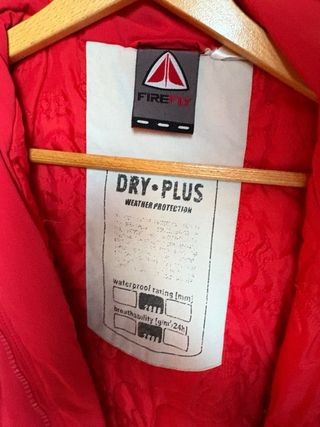 Anorak Firefly Rojo Talla 16 Años