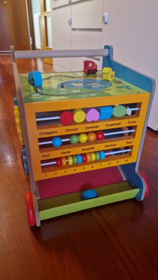 Carrito madera actividades Juguettos