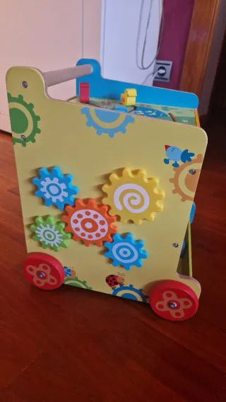 Carrito madera actividades Juguettos