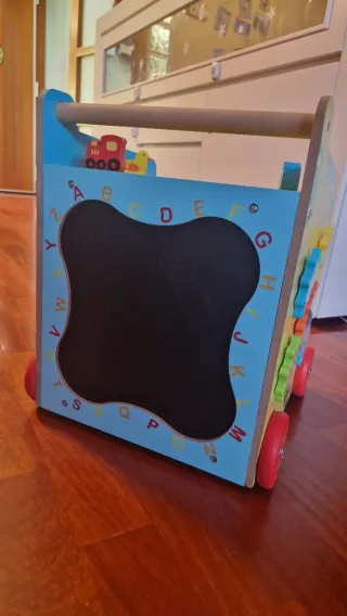 Carrito madera actividades Juguettos