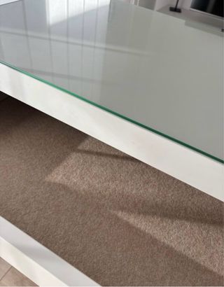 Tocador Blanco Ikea Cristal y Madera